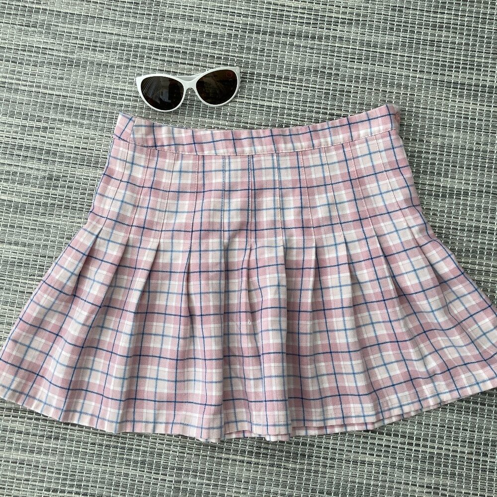 Aeropostale Pink Plaid Mini Skirt
